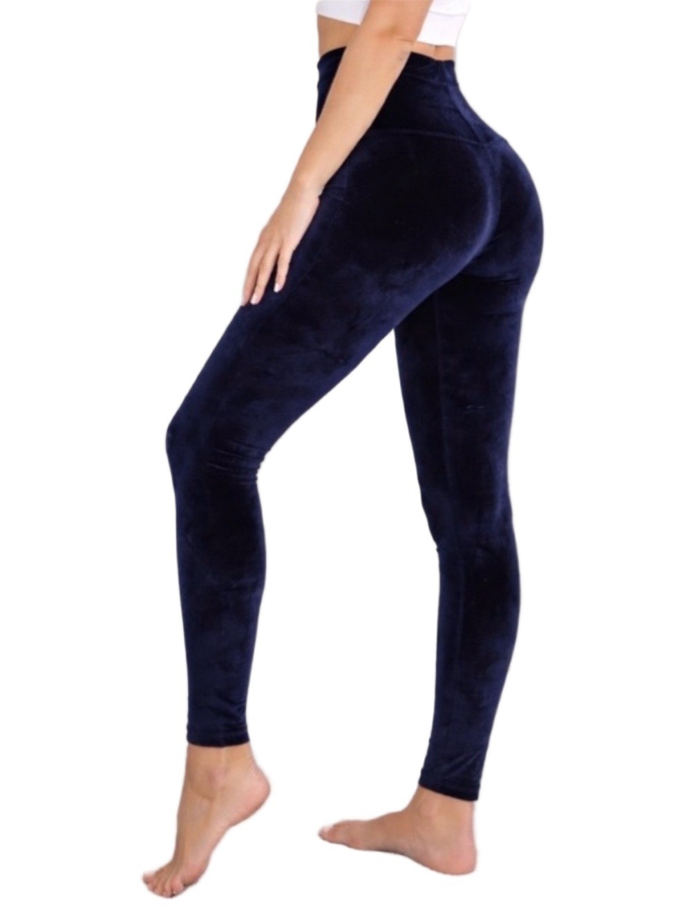 Lululemon Velvet Leggings Sz 4 Navy Blue High Waisted Luxe Clean Girl Aesthetic